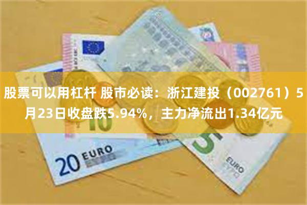股票可以用杠杆 股市必读：浙江建投（002761）5月23日收盘跌5.94%，主力净流出1.34亿元