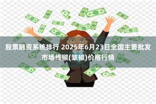 股票融资系统排行 2025年6月23日全国主要批发市场线椒(皱椒)价格行情