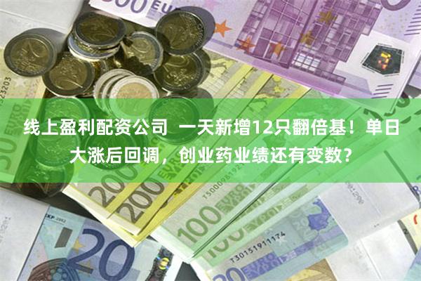 线上盈利配资公司  一天新增12只翻倍基！单日大涨后回调，创业药业绩还有变数？